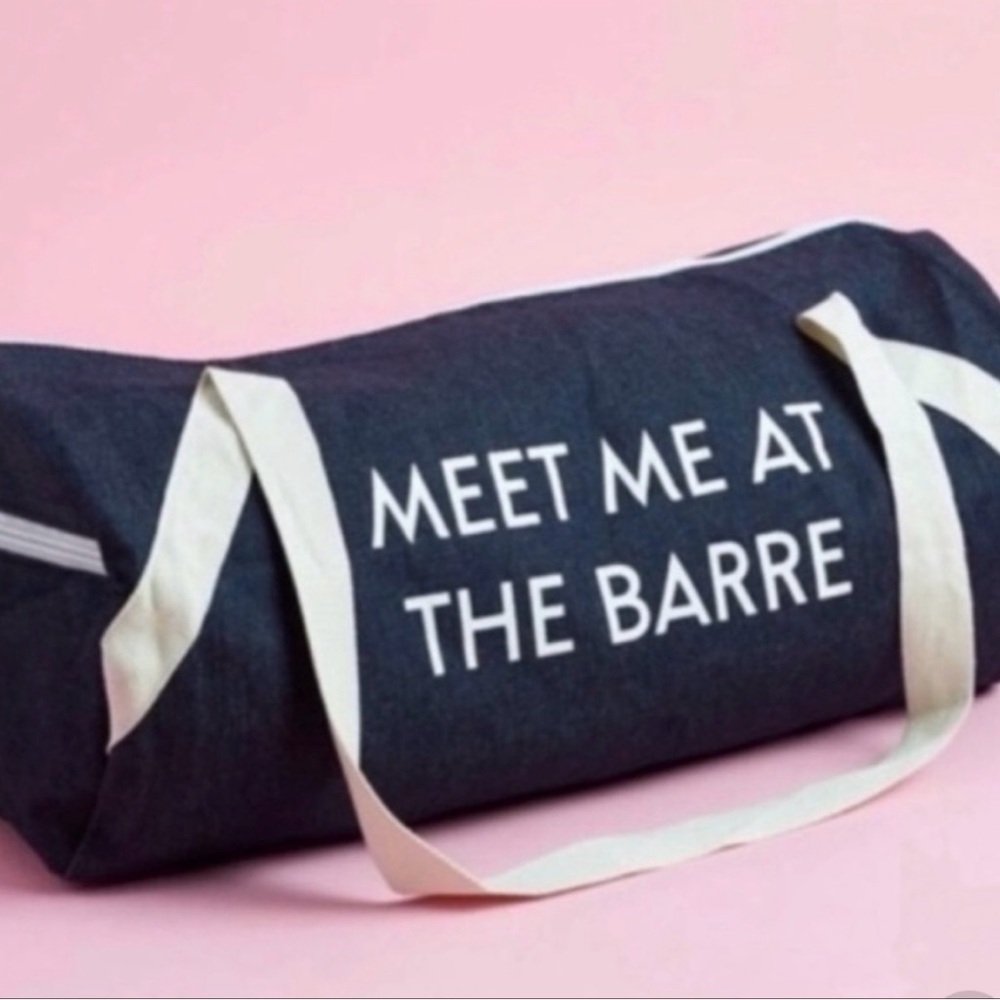 Private Party Denim Bag “Meet Me at the Barre” NWT